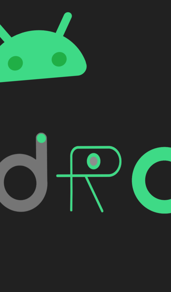 Надпись android на сером фоне