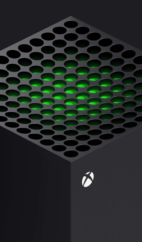 Black Xbox Series X with green middle