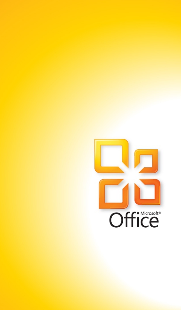 Логотип Майкрософт офис на желтом фоне