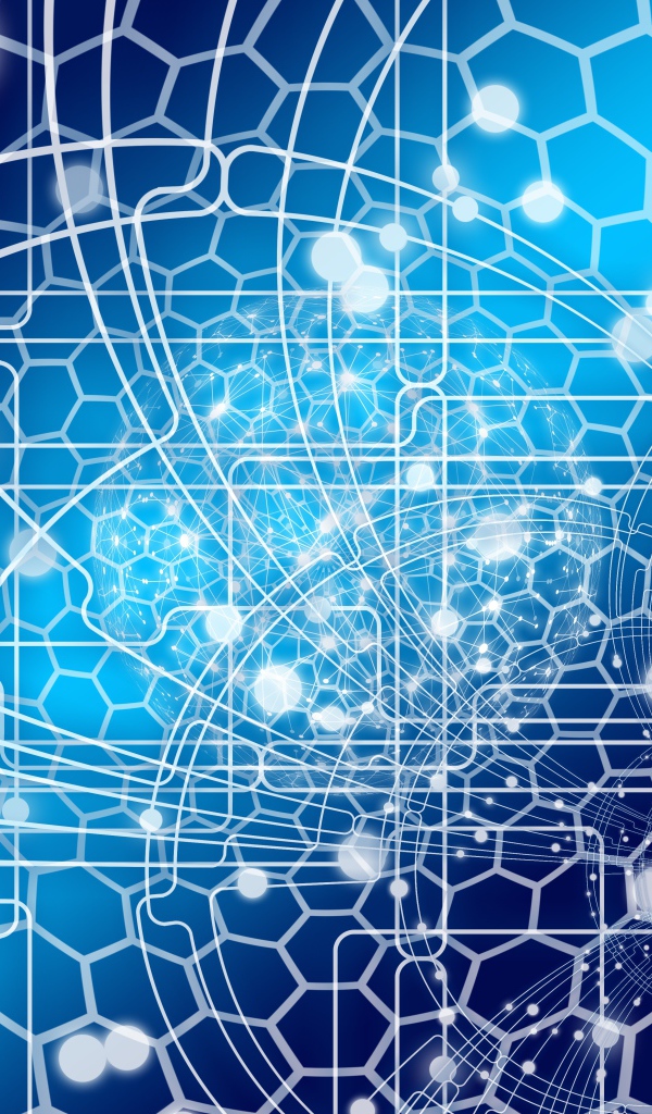 Векторная интернет паутина в неоновом свете