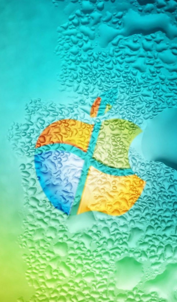 Значок Windows на мокрой поверхности