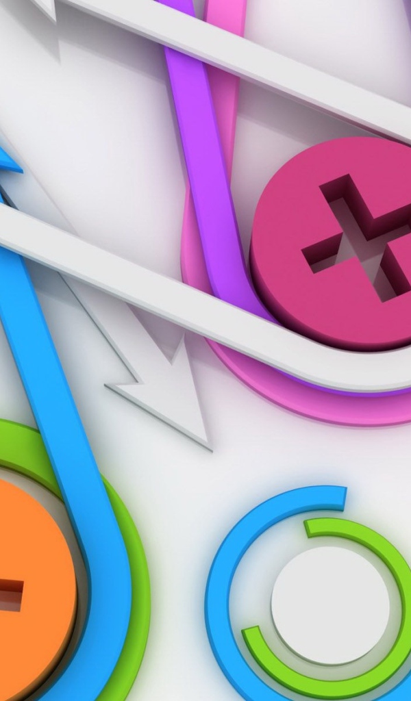 Стрелки и знаки на белом фоне