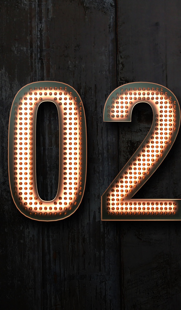 Beautiful numbers 2020 on a black background