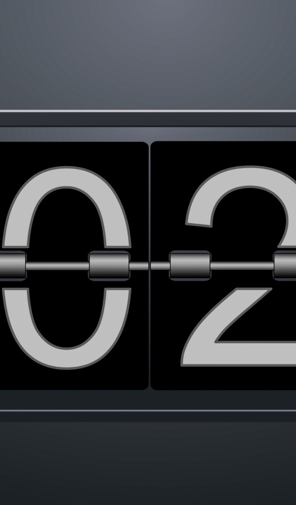 Перекидные цифры 2020 на сером фоне