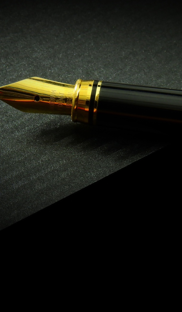Чернильная ручка с золотым пером 