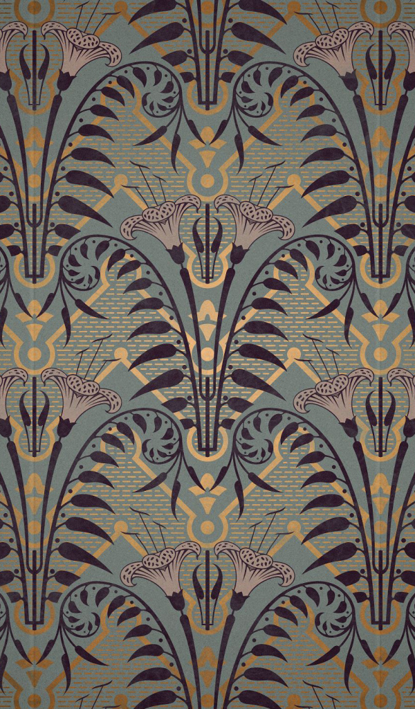 Красивый рисунок на обоях на стене 