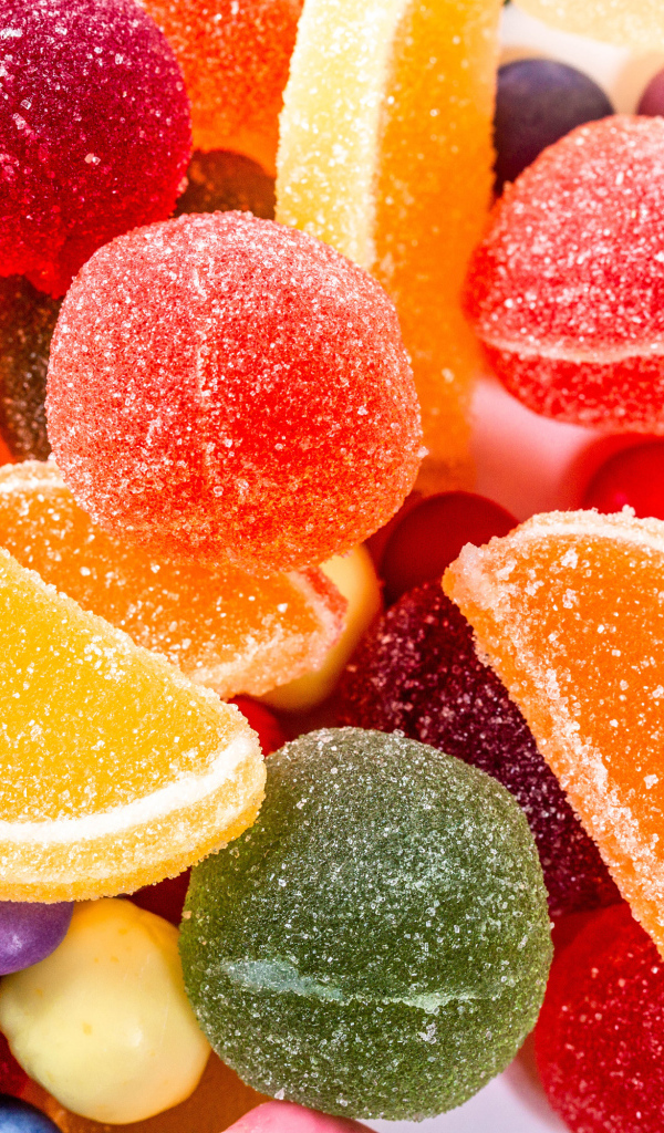 Разноцветный сладкий мармелад крупным планом