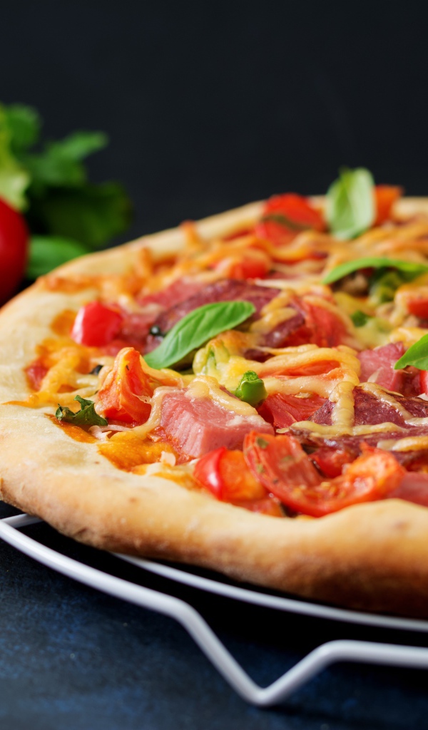 Аппетитная пицца с беконом и розмарином