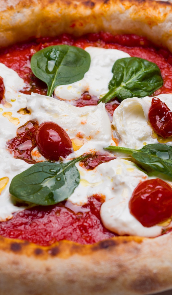 Пицца на пышном тесте с соусом и сыром