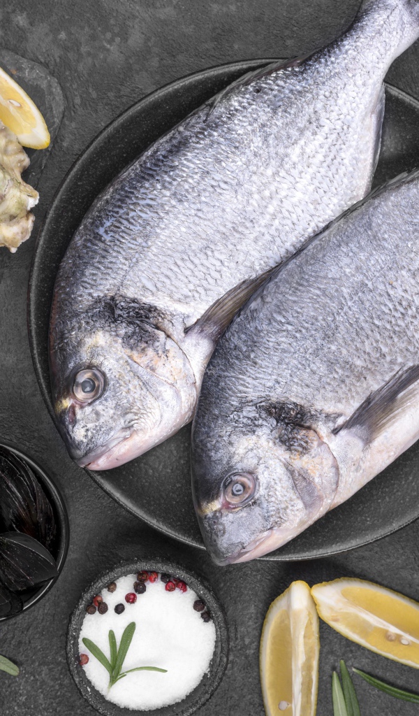 Свежие морепродукты на столе 