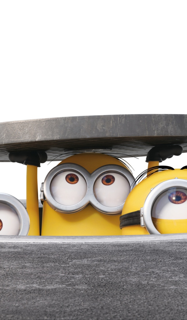 Minions peep out of the hatch