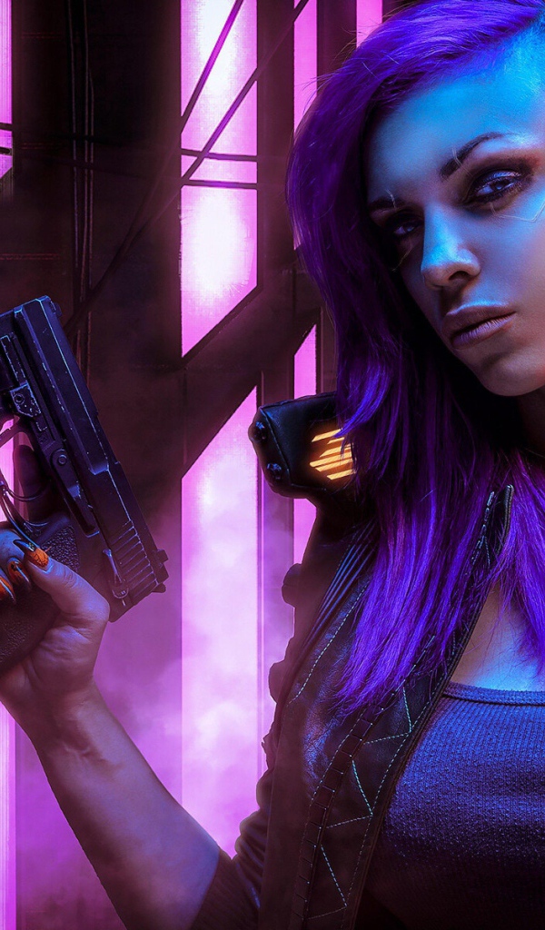 Character of the new computer game Cyberpunk 2077