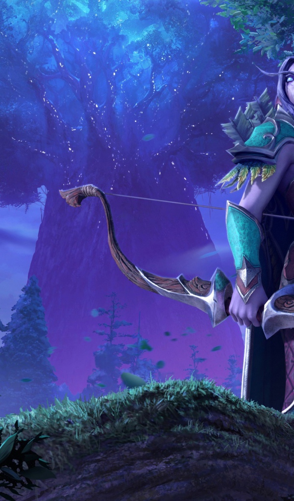 Девушка эльф, компьютерная игра Warcraft III: Reforged, 2020