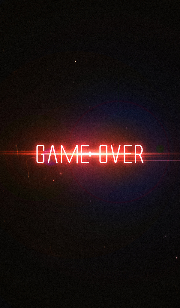 Надпись Game Over на черном фоне