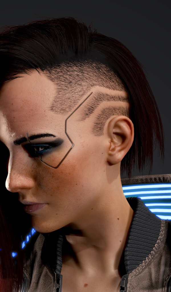 Девушка, солдат персонаж компьютерной игры Cyberpunk 2077