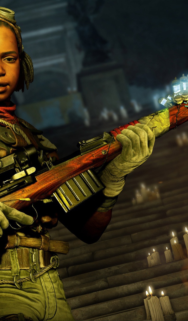 Девушка из компьютерной игры Zombie Army 4: Dead War