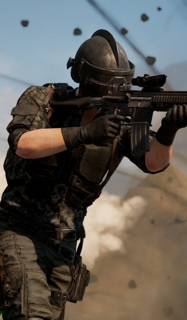 Солдаты в бою из компьютерной игры PUBG