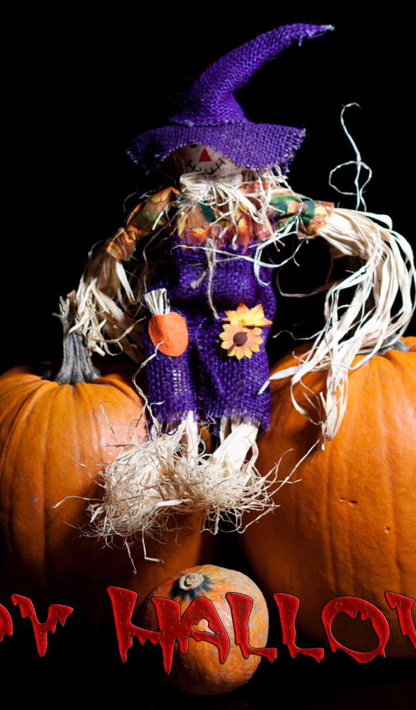 Игрушка и тыква на праздник Хэллоуин