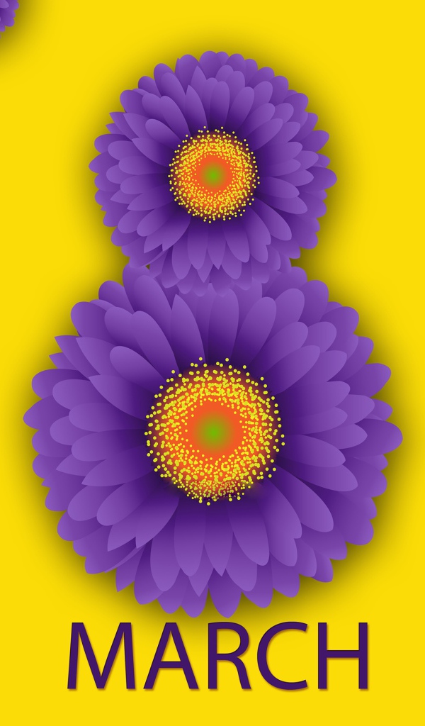 Восьмерка из цветов на Международный женский день