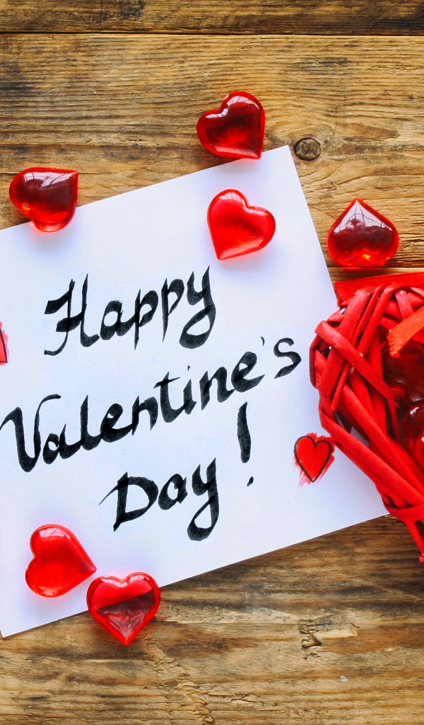 Красивое сердечко и открытка на День Святого Валентина 14 февраля