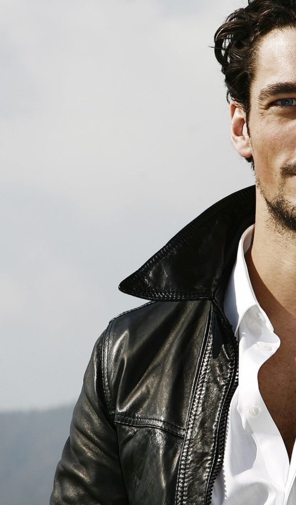 Красивый мужчина модель Дэвид Ганди