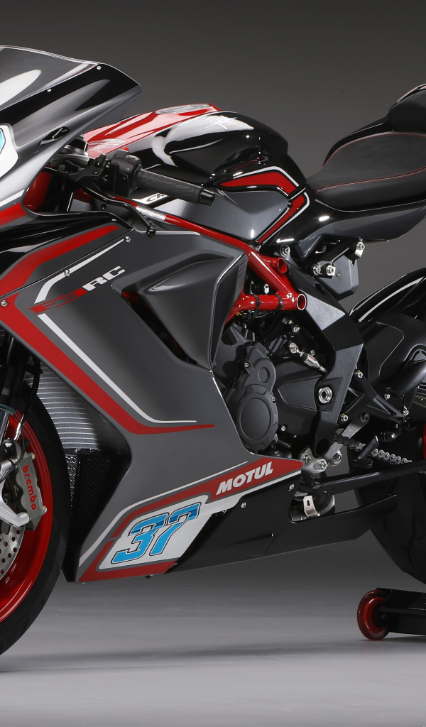 Motorcycle Agusta F3 800 RC 2020 on a gray background