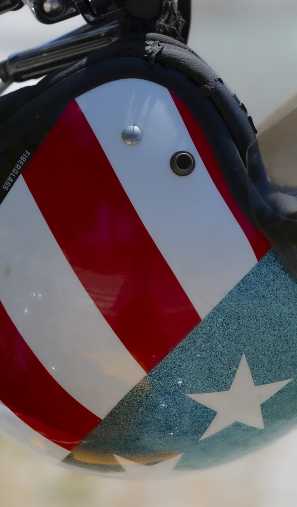 Шлем мотоциклиста в флагом США