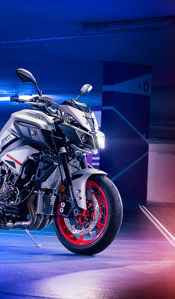 2019 Yamaha MT-10 motorcycle in the parking lot