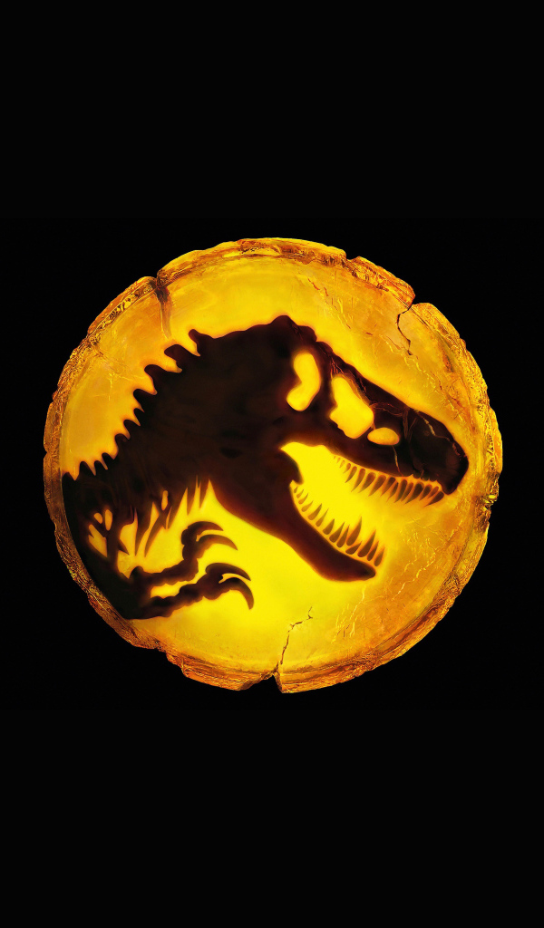 Постер нового фильма Мир юрского периода 3, 2021 года на черном фоне