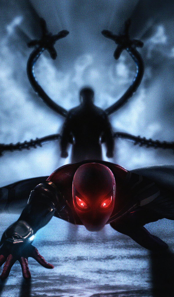 Супергерой спайдермен готовится в атаке