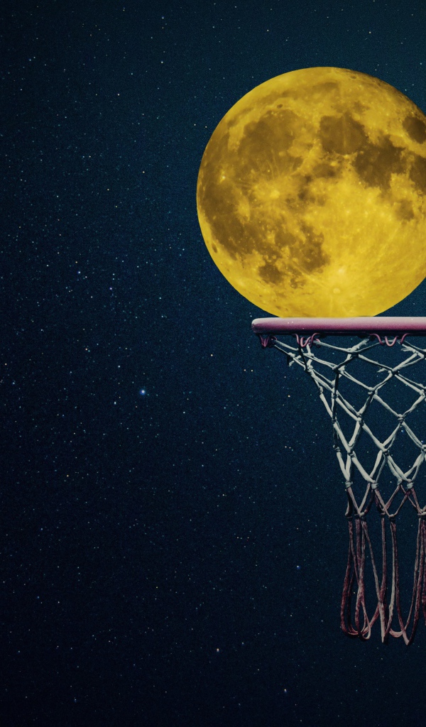 Луна попала в баскетбольное кольцо 