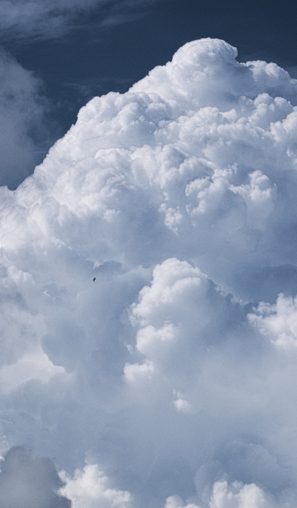 Большое белое облако в небе крупным планом