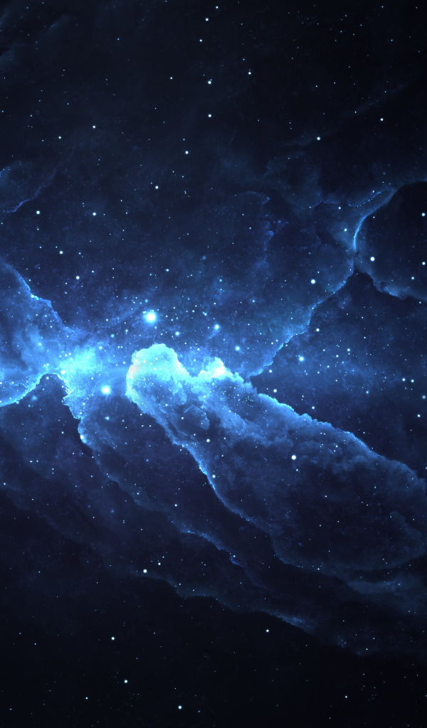 Неоновые вспышки в облачном небе ночью 