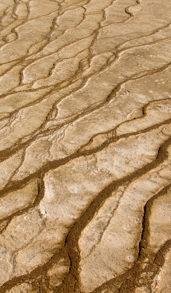Трещины на песке крупным планом