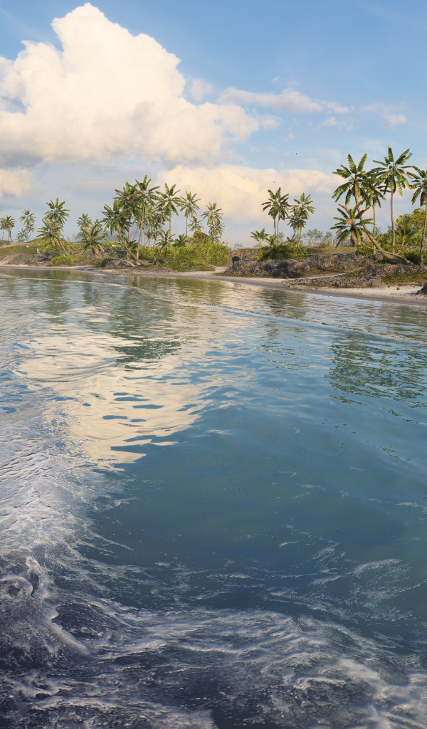 Белые волны в океане на тропическом пляже