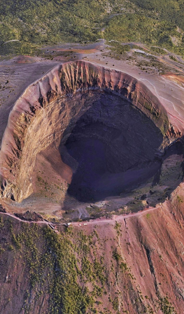 Кратер вулкана Везувий вид сверху