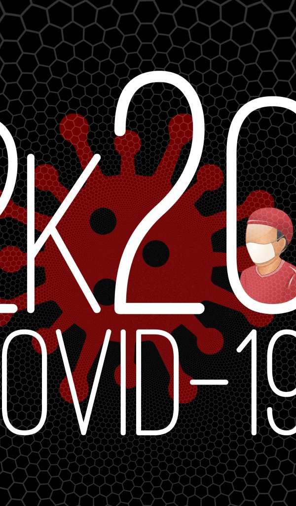 Надпись COVID-19 на черном фоне