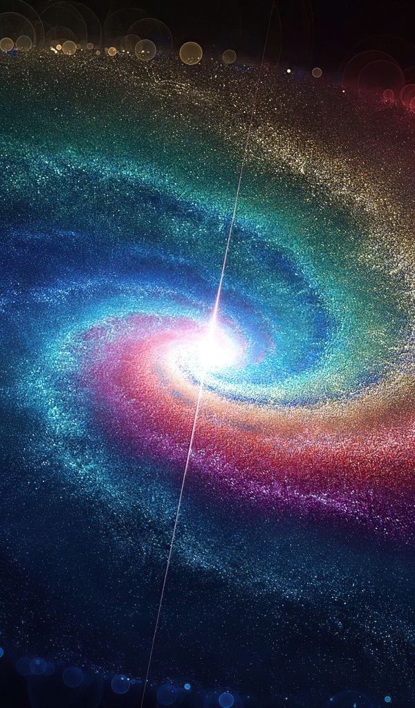 Фантастическая космическая спираль с неоновым светом