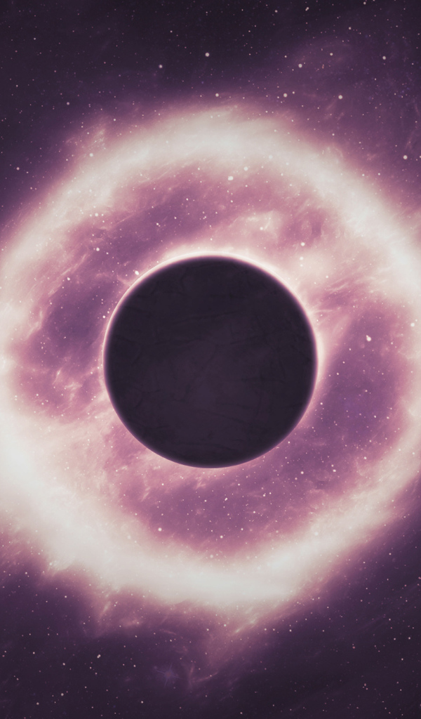 Планета в солнечной системе в огненном круге 