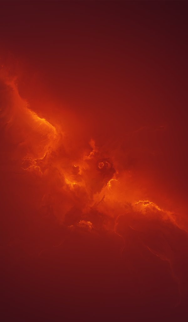 Red nebula in the sky