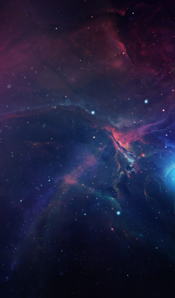 Две планеты в открытом голубом космосе