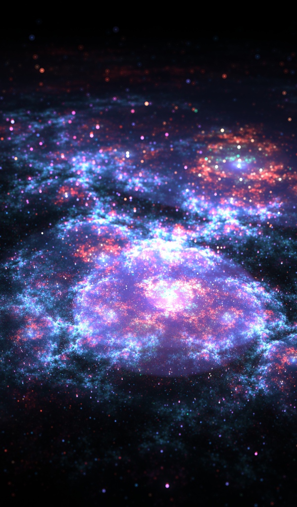 Вид на бескрайний ночной космос 