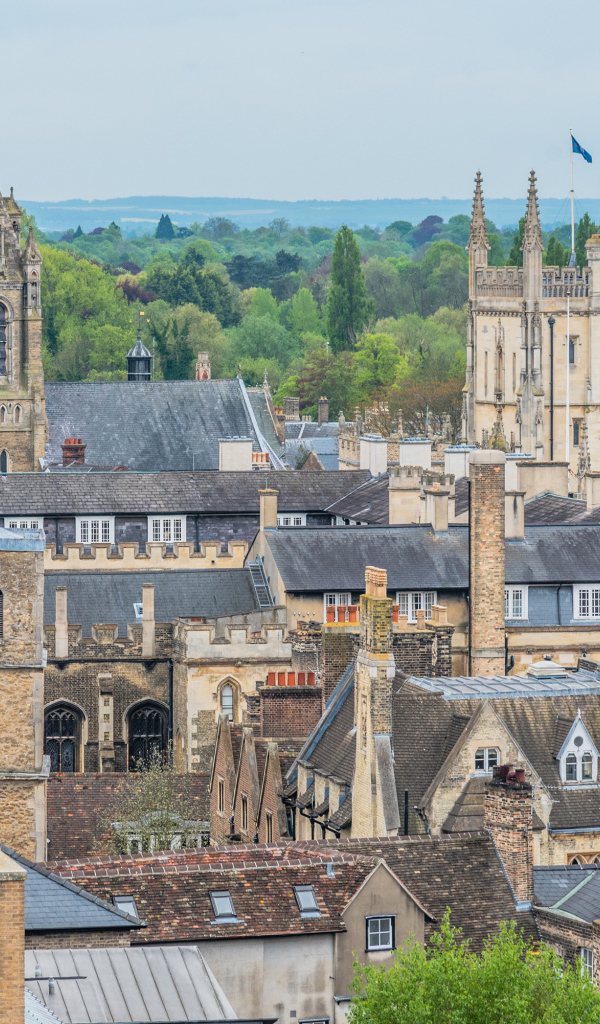 Старинный город в Англии вид сверху 