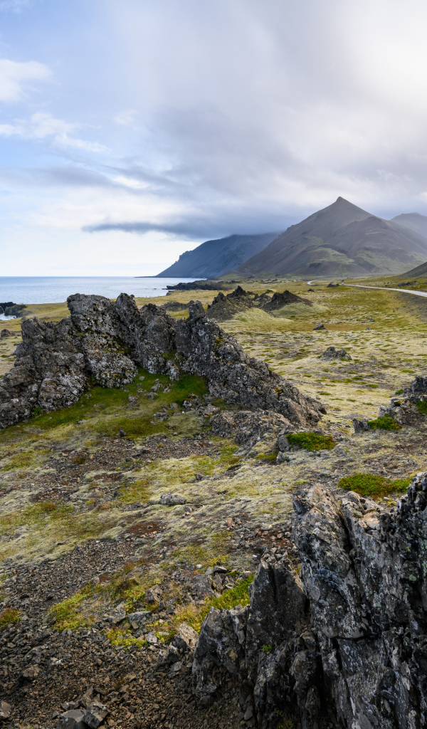 Камни на берегу океана, Исландия 