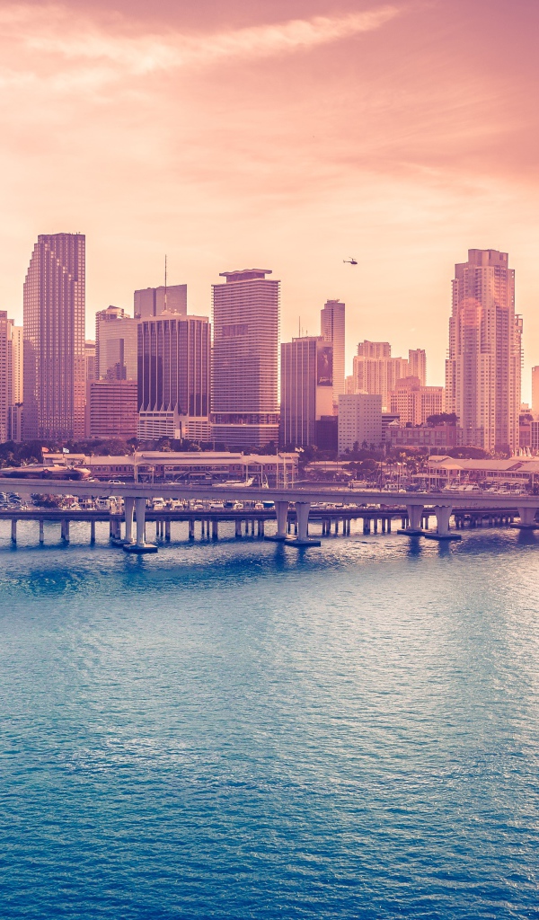 Вид на небоскребы Майами, штат Флорида