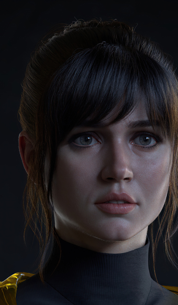 Актриса Анна Де Армас на черном фоне