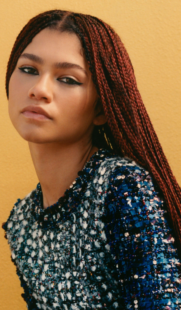 Актриса Зендая с косичками на голове 