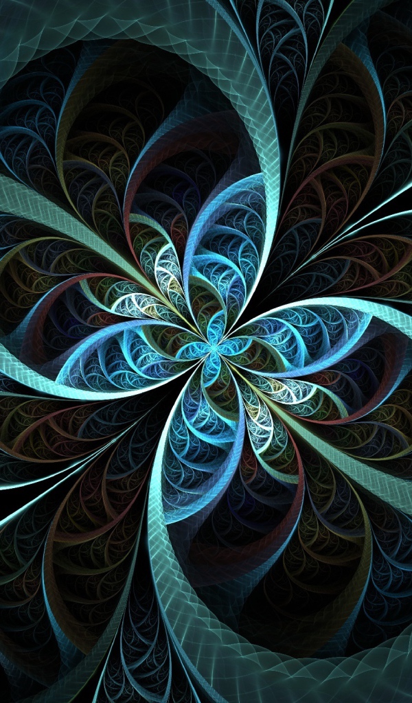 Красивый абстрактный узор на черном фоне