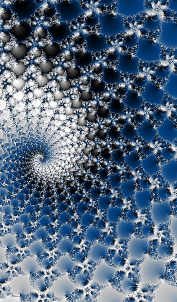 Красивая абстрактная белая  с голубым спираль 