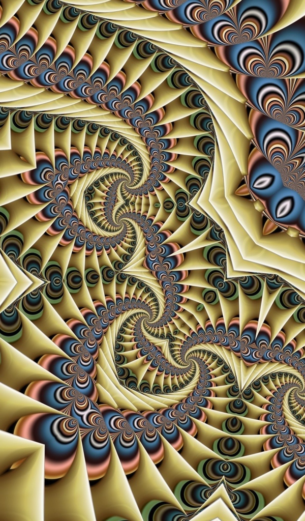 Красивый фрактальный узорный рисунок 